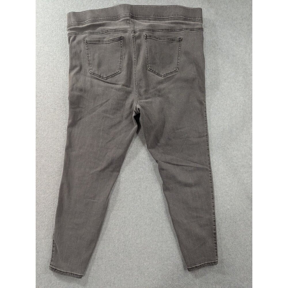 Torrid Denim Jeans Size 3R Grey Jegging Pull On Lace Up Legs High Rise Stretch - Picture 8 of 12